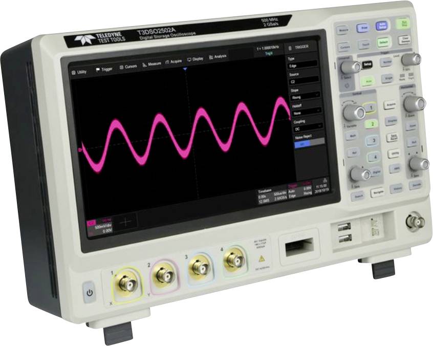 Teledyne LeCroy T3DSO2502A Digitális oszcilloszkóp 500 MHz 2 GSa/mp 200 Mpts Digitális memória (DSO) 1 db