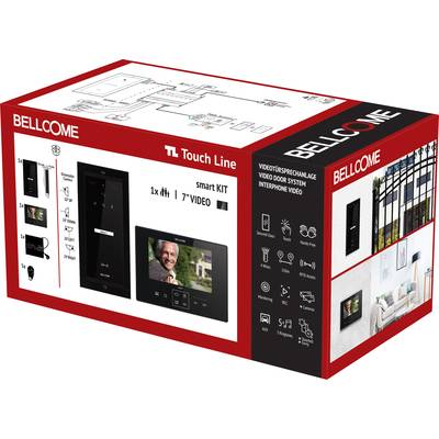   Bellcome  Smart 7" Video-Kit 1 Familie    Videó kaputelefon  Vezetékes  Komplett készlet  8 részes  Fekete