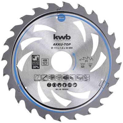 kwb LER-PO 100KA-FI 585554 Keményfém körfűrészlap 173 x 30 x 1.2 mm Fogak száma (collonként): 24 1 db