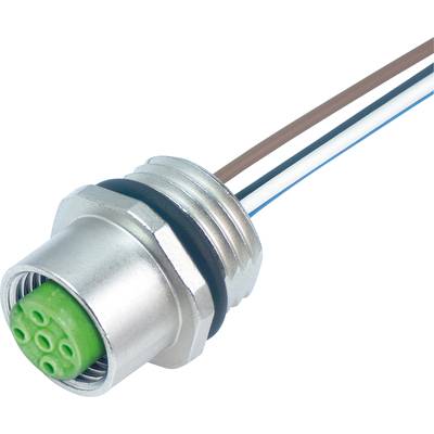 Murrelektronik 7000-17181-9730200 Érzékelő-/működtető összekötő, konfekcionálatlan M12 x 1 Alj, beépíthető 2.00 m Póluss