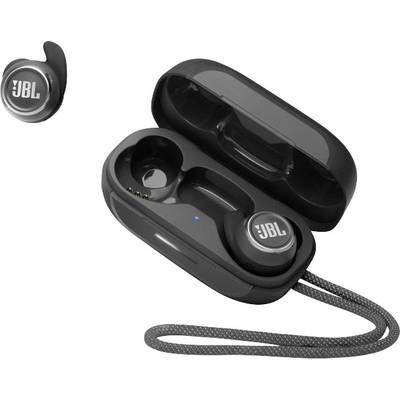 JBL Reflect Mini NC   In Ear fejhallgató Bluetooth®  Fekete Noise Cancelling Vízálló, Izzadásálló, Fülkengyel