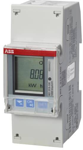 Digitális fogyasztásmérő LCD-kijelzővel, amely '8,08 kWh' értéket mutat, alatta menü- és megerősítő gombok.