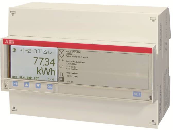 ABB A43 312-100 2CMA170525R1000 Háromfázisú fogyasztásmérő digitális MID konform: Igen 1 db