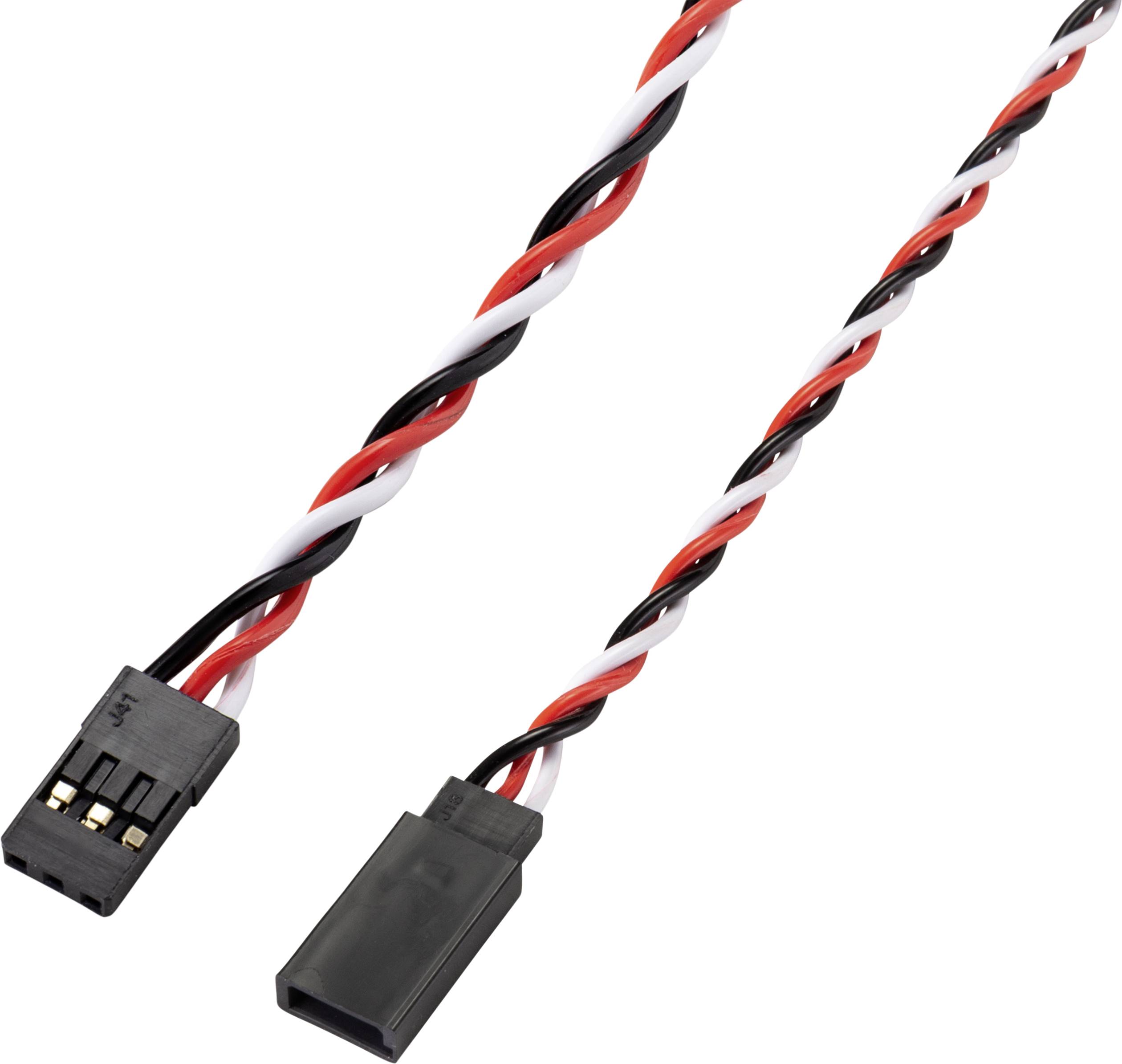 Reely Servo Hosszabbítókábel [1x JR alj - 1x Futaba dugó] 25 m 0.35 mm² sodort 10 db