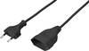 Sygonix SY-5044230 Áram Hosszabbítókábel Fekete 0.20 m H03VVH2-F 2X 0,75 mm²