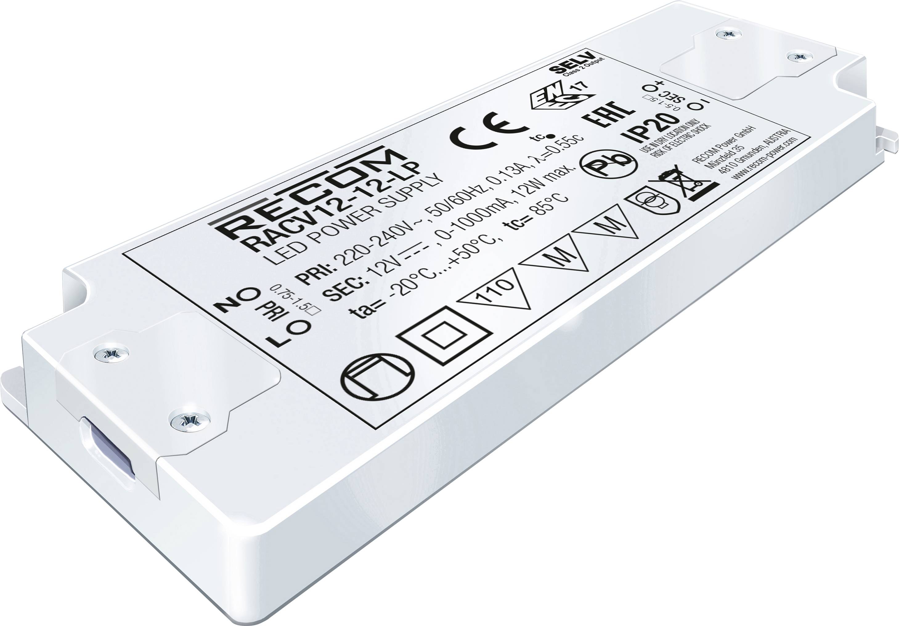 RECOM LED meghajtó 12 W 0 - 500 mA 24 V/DC Beállítható 1 db