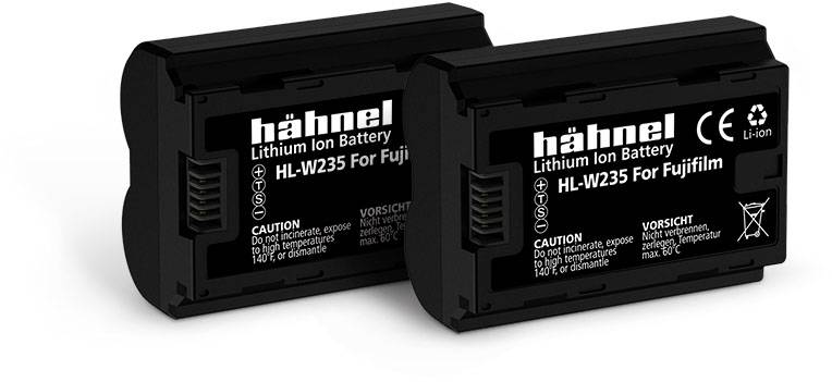 Hähnel Fototechnik HL-W235, 2er Kamera akku Megfelelő eredeti akku (kamera) NP-W235 7.2 V 2250 mAh