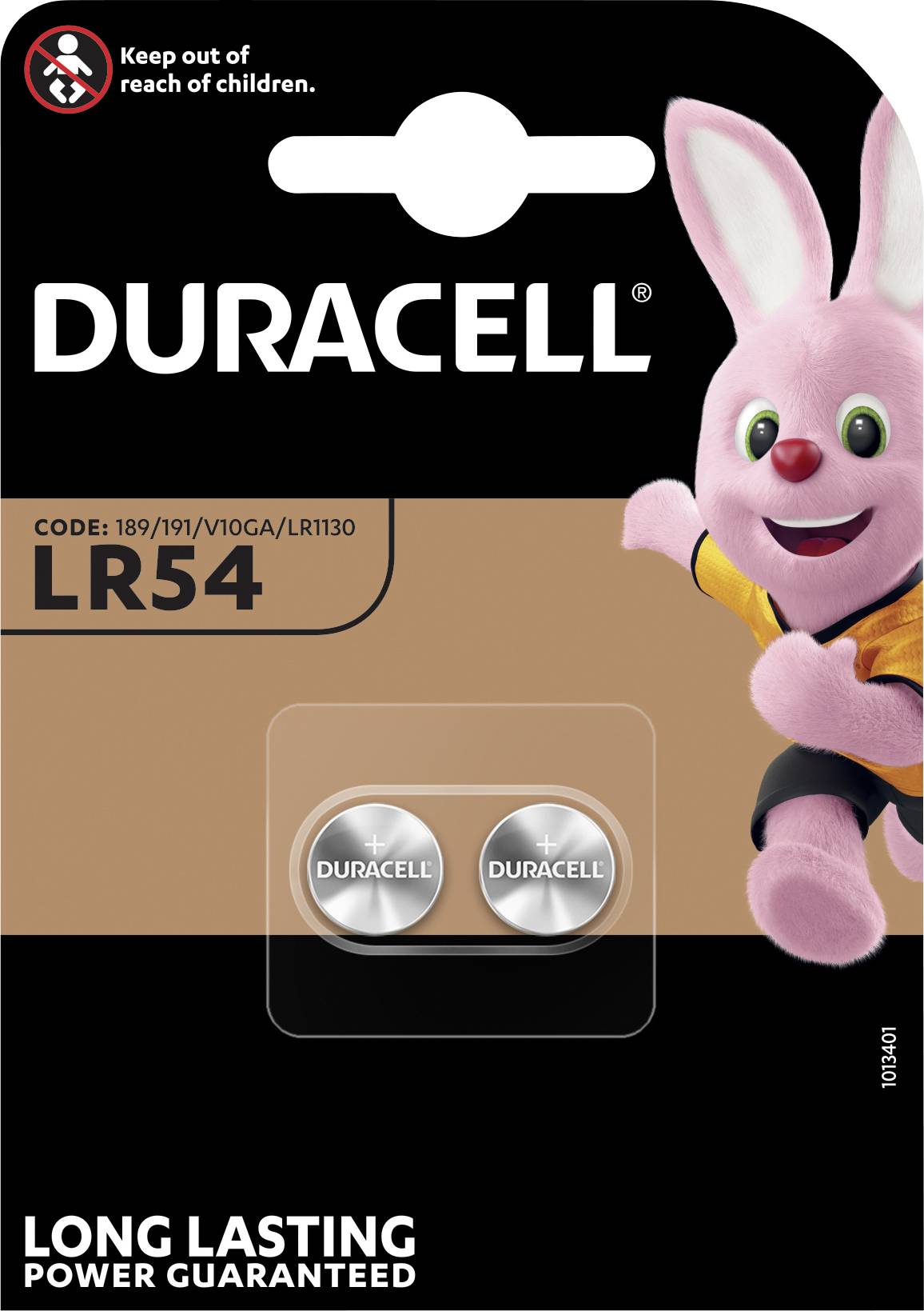 Duracell Gombelem LR 54 1.5 V 2 db 65 mAh Alkáli mangán AG10
