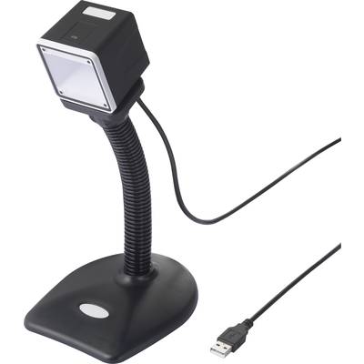 Renkforce RF-SBS-500 2D vonalkód szkenner Vezetékes 1D, 2D Imager Fekete Asztali szkenner USB-A