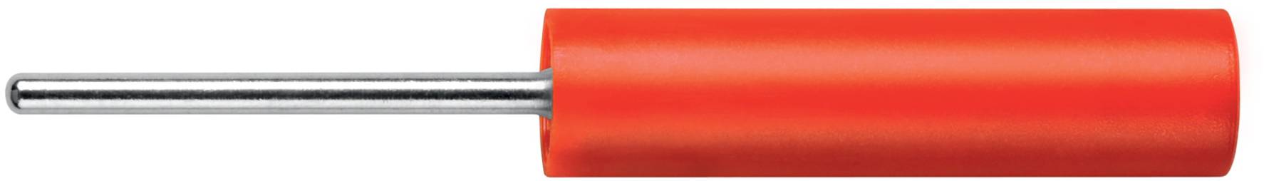Piros, hengeres gumifogós fémrúd ezüst színben.