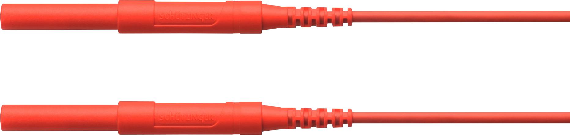 Schützinger Biztonsági mérővezeték Dugó, 4 mm Dugó, 4 mm 150.00 cm Piros 1 db