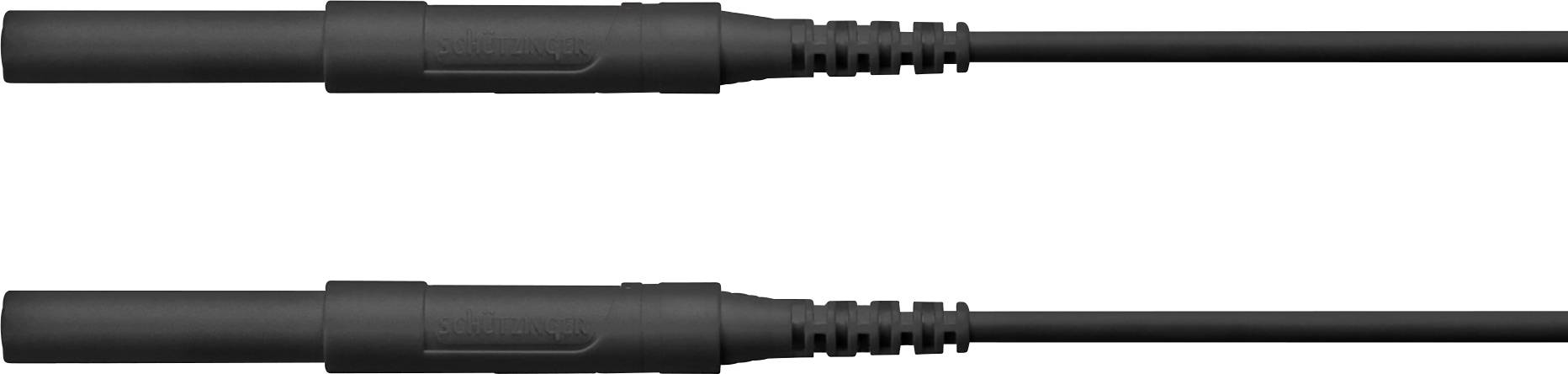 Schützinger Biztonsági mérővezeték Dugó, 4 mm Dugó, 4 mm 150.00 cm Fekete 1 db
