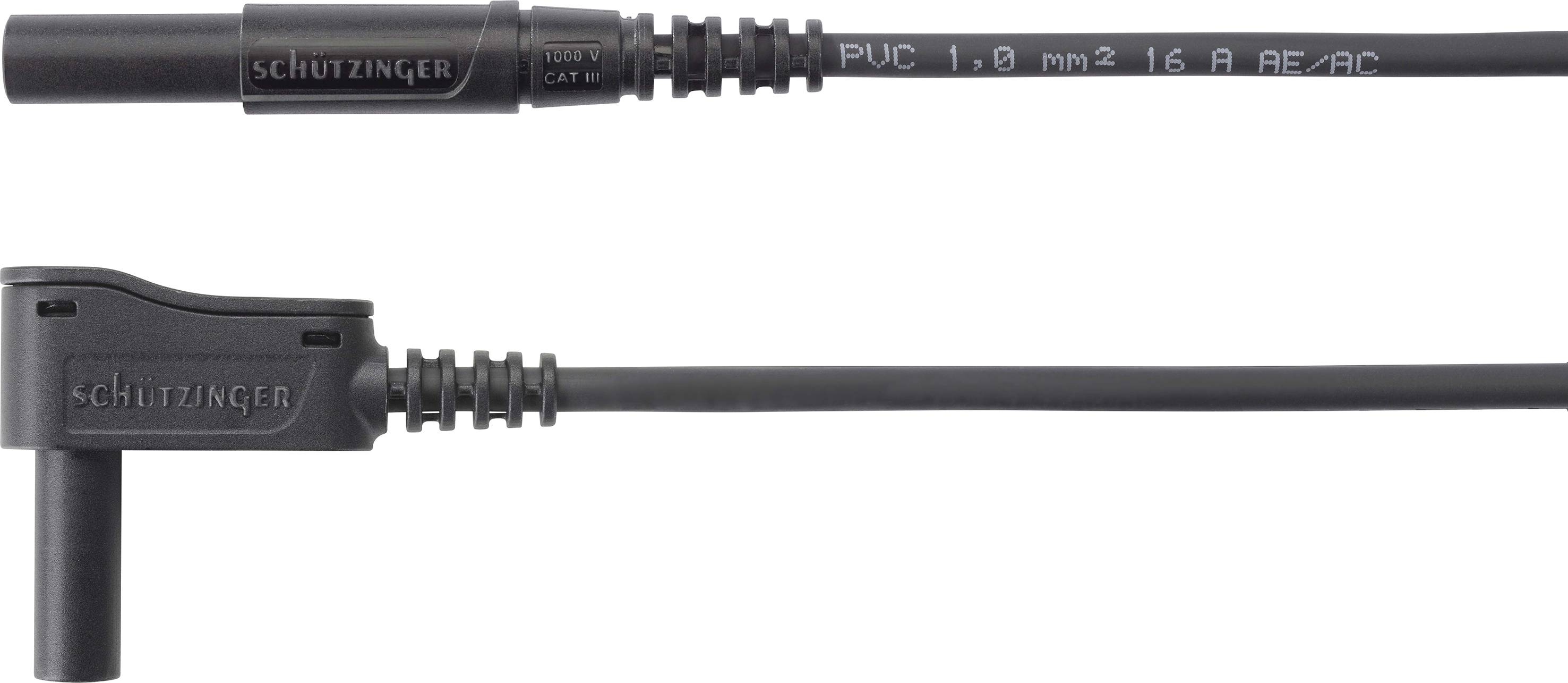 Schützinger MSWFK A341 / 1 / 100 / SW Mérővezeték Dugó, 4 mm Dugó, 4 mm Fekete 1 db