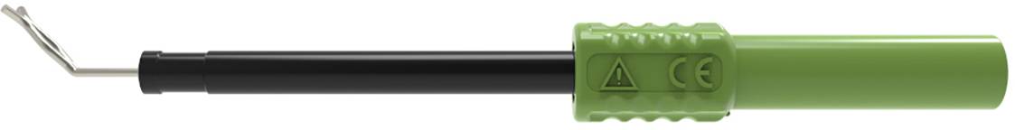 Egy zöld és fekete elektromos csavarhúzó fém horoggal elöl és bordázott markolattal.