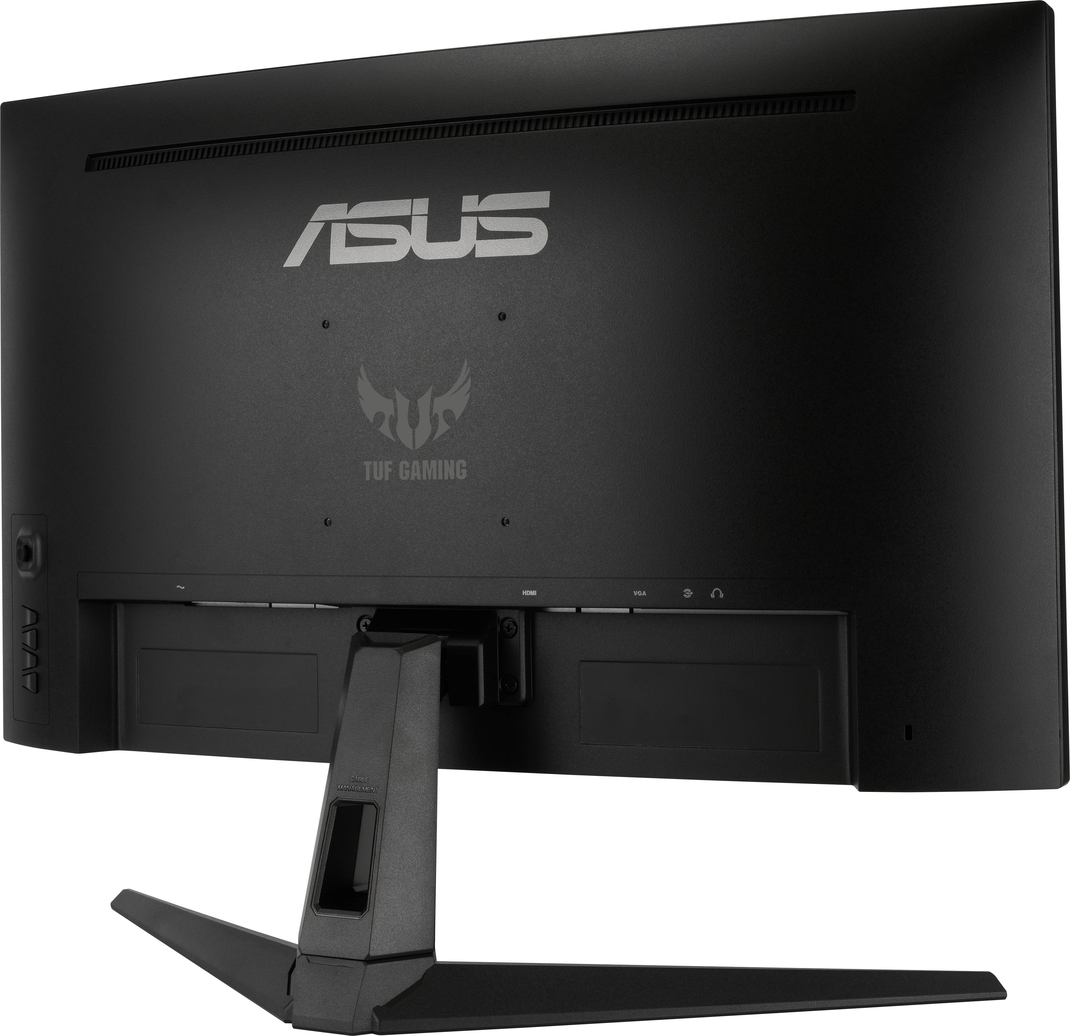 Egy ASUS TUF Gaming monitor hátulnézete.