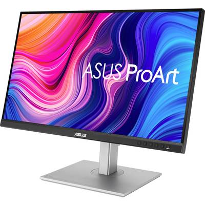 Egy ASUS ProArt márkájú számítógép-képernyő élénk, színes háttérrel.
