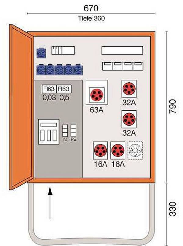 Jäger Direkt Solingen2 Elektromos elosztó BVEV60/3212 400 V 63 A