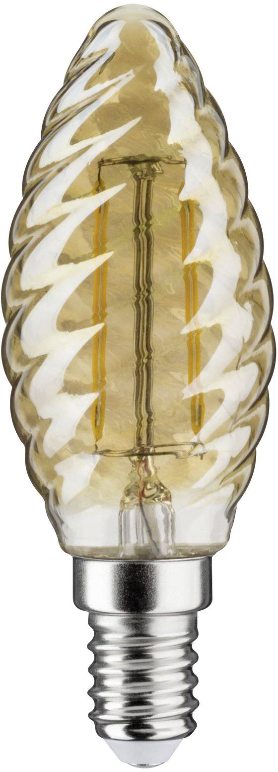 Egy dekoratív LED-izzó lángformában, spirál üvegkialakítással és E14-es foglalattal. Tökéletes hangulatos világításhoz.