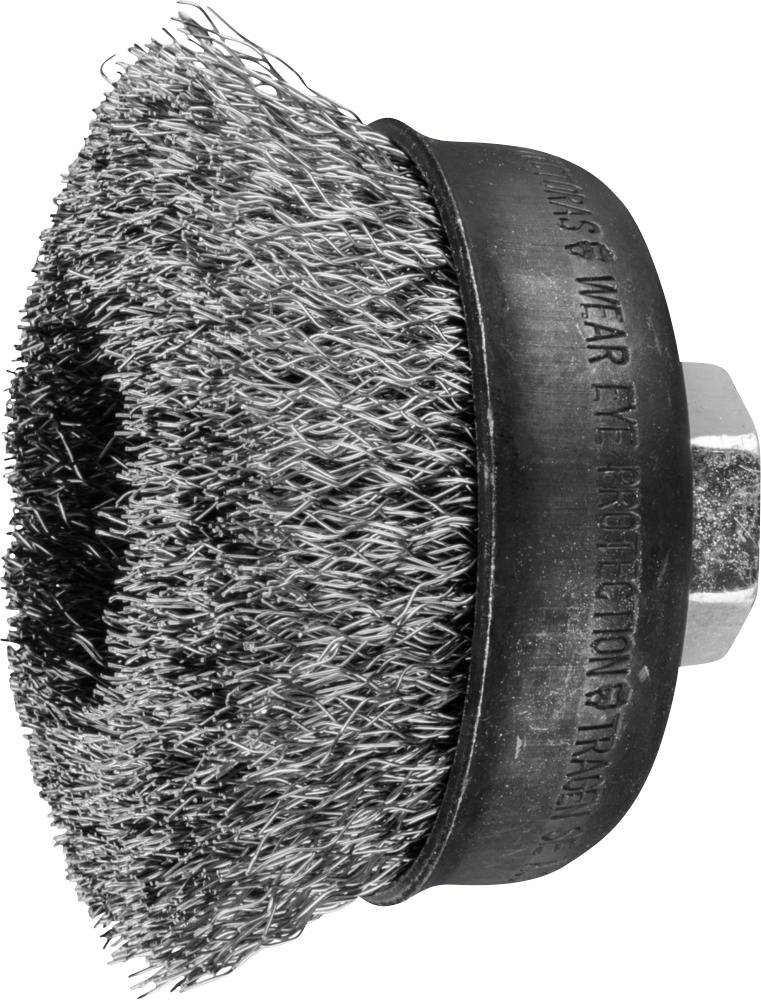 PFERD TOOLS Kupakefe bontott TBU Ø 75 mm M14 rozsdamentes acélhuzal Ø 0,30 sarokcsiszolóhoz POS TBU 75/M14 INOX 0,30 43469003 1 db