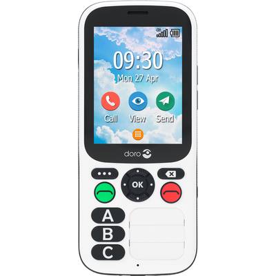 doro 780X Mobiltelefon időseknek IP54, SOS gomb Fekete, Fehér