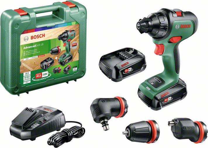 Bosch Home and Garden AdvancedDrill 18 Akkus fúrócsavarozó 18 V 2 sebességfokozat 2. akkuval, Hordtáskával, Töltővel