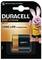 Duracell 223 Lítium elem csomagolása egy rózsaszín nyúl maskottal. A csomag a "Hosszú élettartam garantált" feliratot hangsúlyozza.