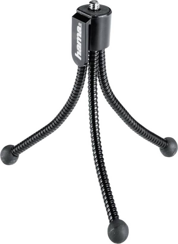 Hama  Mini állvány 1/4 col Munkamagasság=7 - 10 cm Fekete Okostelefonokhoz és GoPro-hoz