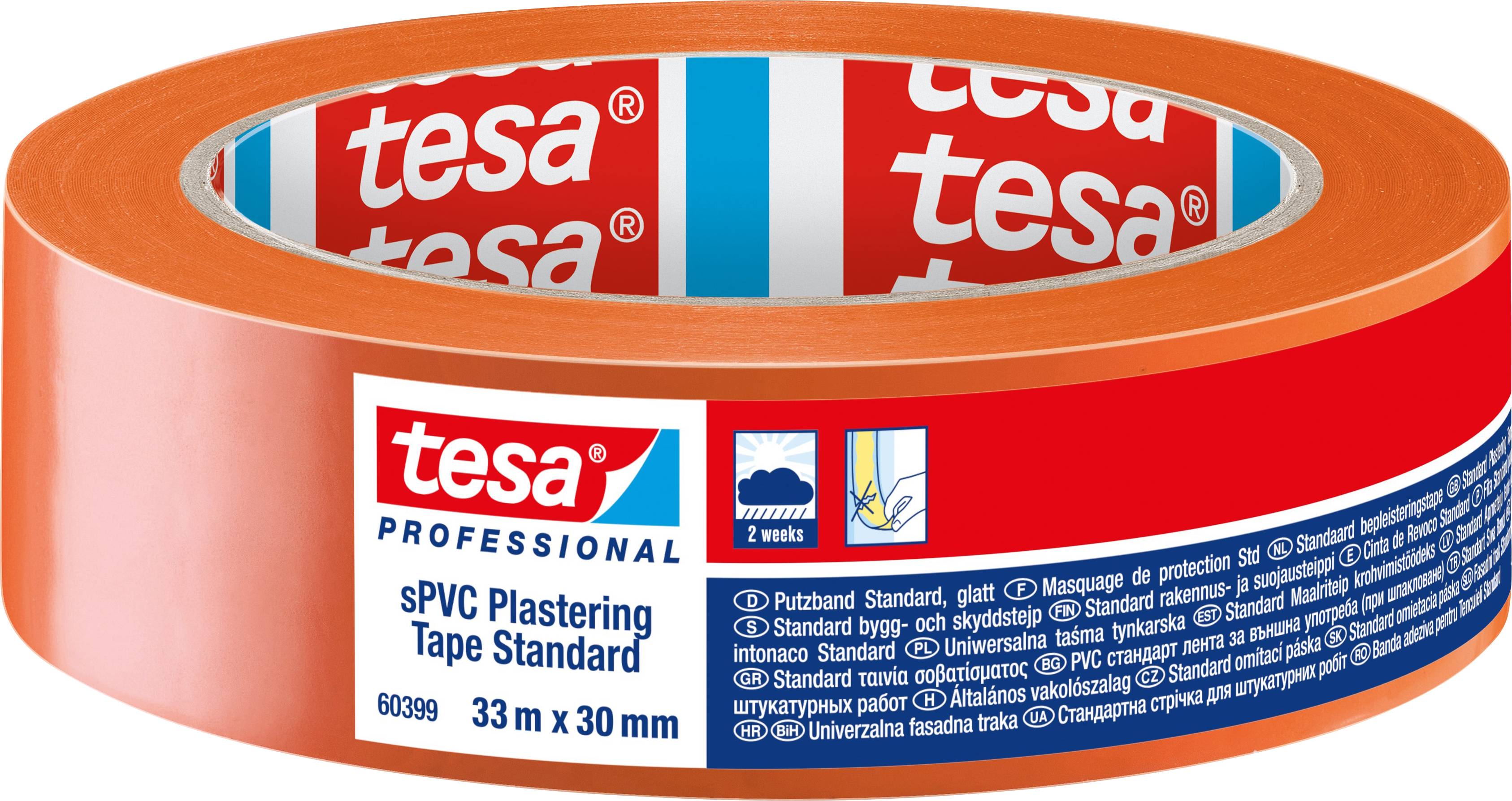 tesa SPVC 60399-00000-01 Pucolószalag tesa® Professional Narancs (H x Sz) 33 m x 30 mm 1 db