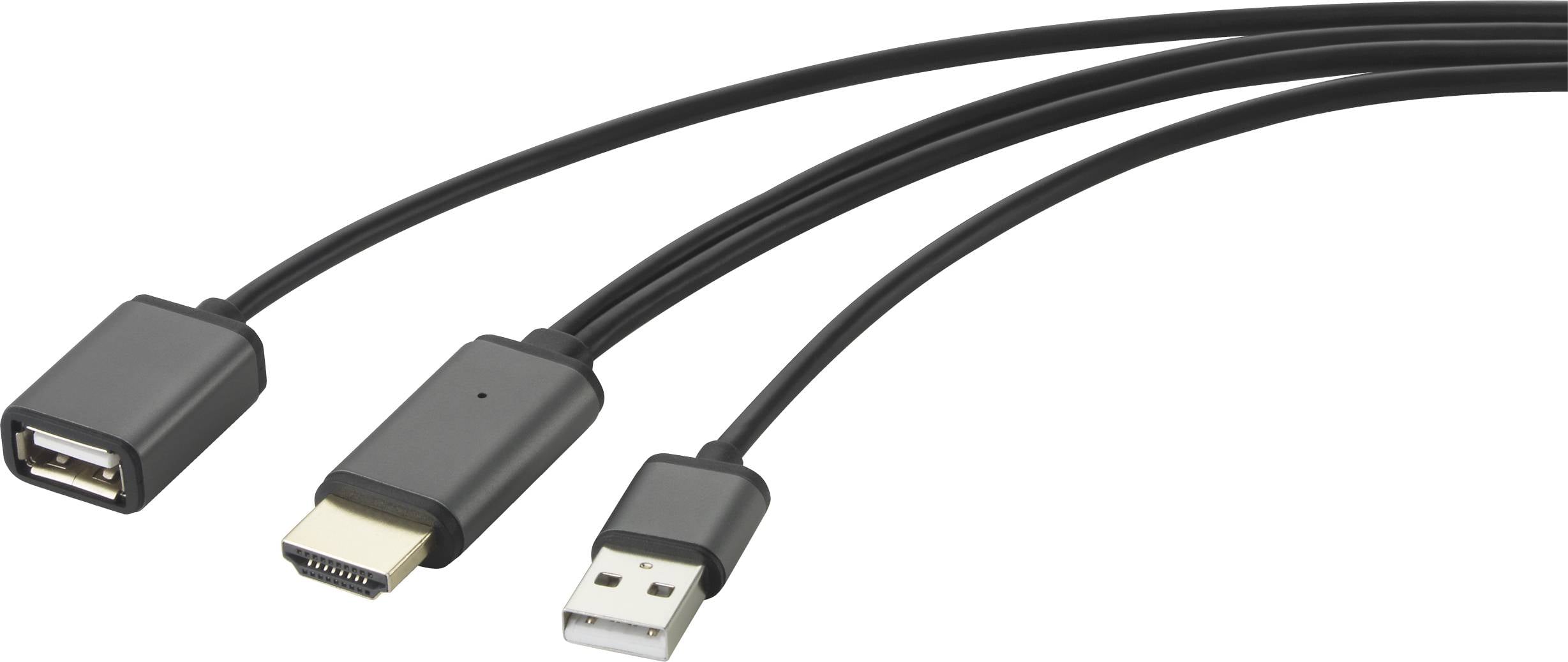 Renkforce RF-4700672 USB / HDMI Átalakító kábel Fekete streaming funkcióval 2.00 m