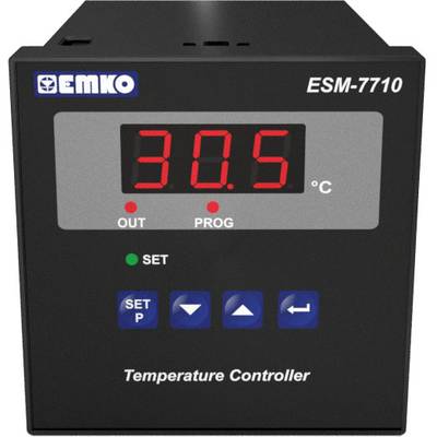 Emko ESM-7710.5.10.0.1/01.00/2.0.0.0 2 pontos szabályozó Hőmérséklet szabályozó K 0 - 999 °C Relé, 7 A (H x Sz x Ma) 95