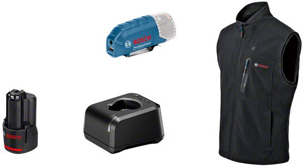 Bosch Professional 06188000G6 Fűtött mellény GHV 12 + 18V XA Ruhaméret: L  Fekete