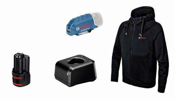 Bosch Professional 06188000GD Fűthető pulóver Ruhaméret: L Fekete