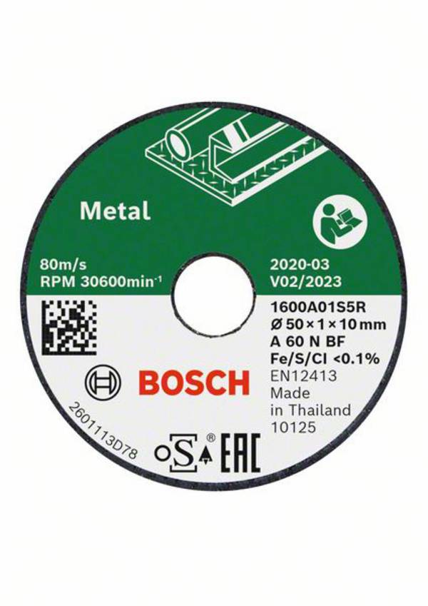 Bosch Accessories  Expert for Inox  1600A01S5Y  Vágótárcsa, egyenes  50 mm  1 db