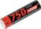 Egy 750 mAh kapacitású, 14500-as típusú újratölthető akkumulátor, beépített védőáramkörrel.