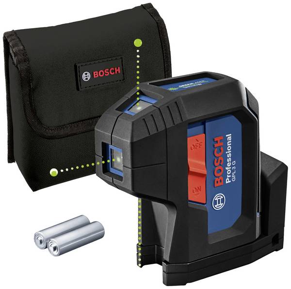 Bosch Professional GPL 3 G Pontlézer Kalibráció (ISO) Táskával Hatótáv (max.): 30 m