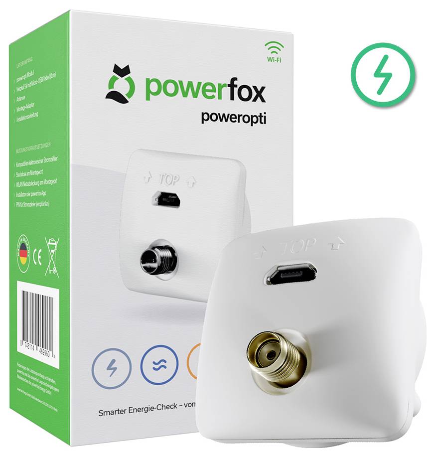 Powerfox poweropti Variante 2 PA201901 Energiafogyasztás mérő tartozék Alkalmazás vezérléssel