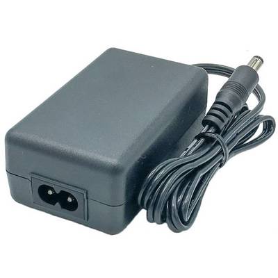 Fekete tápegység kábellel és csatlakozóval, elektronikus eszközökhöz alkalmas.