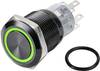 TRU COMPONENTS TC-9428180 LAS1-AGQ-22E/G/12V/A Nyomógomb 250 V/AC 3 A 2 x KI/(BE) Nyomó Zöld (Ø) 19 mm IP65 1 db
