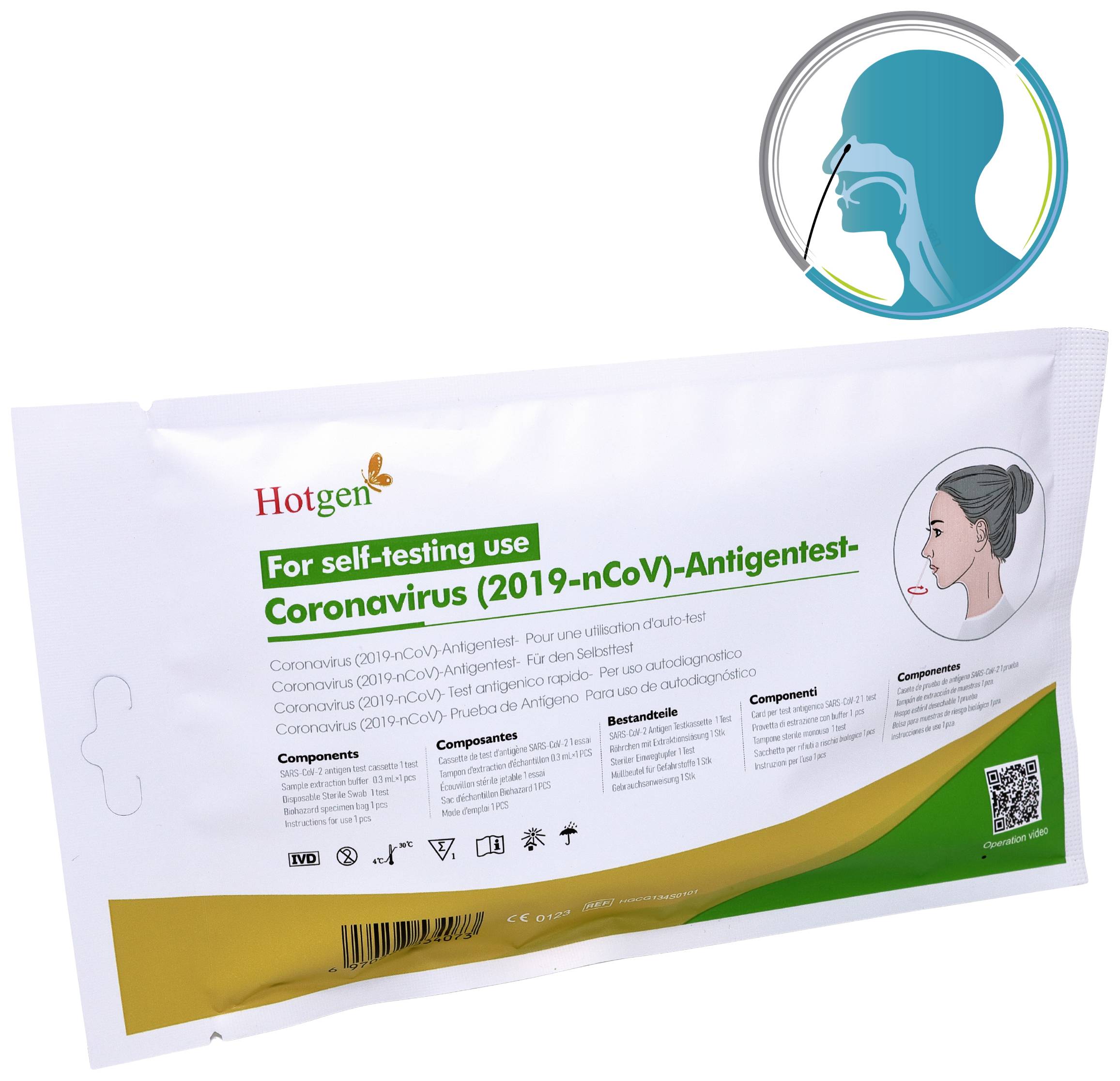 Antigén önteszt Hotgen 6970297534073 1 db SARS-CoV-2