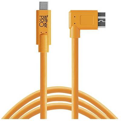 Tether Tools USB kábel USB-C® dugó, USB mikro B 3.0 dugó 4.60 m Narancs CUC33R15-ORG