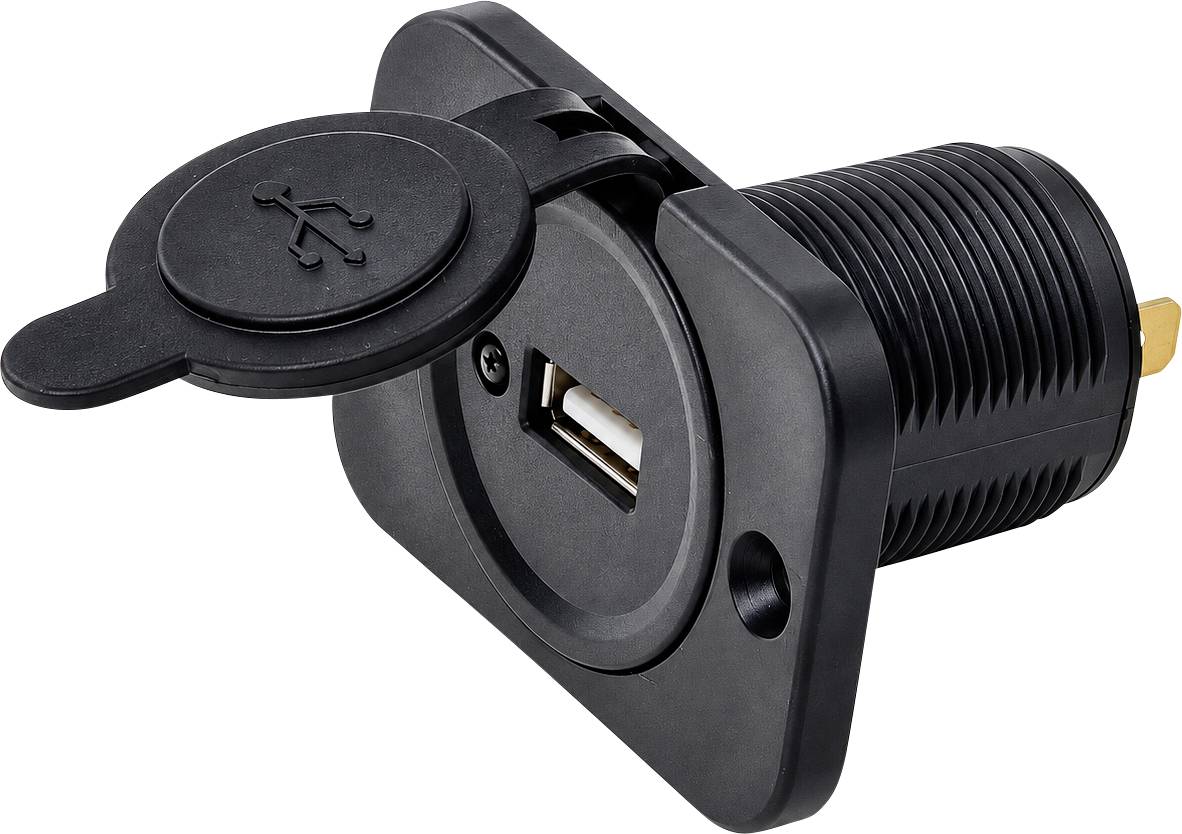 IWH Prise femelle USB 12 / 24 volts 2100mA Charge de courant max=2.1 A 12 ou 24 V/DC