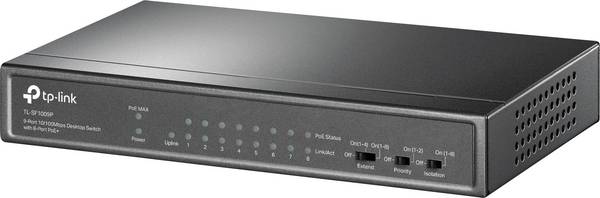 TP-LINK TL-SF1009P TL-SF1009P Hálózati switch 8 + 1 Port 10 / 100 MBit/s PoE funkció