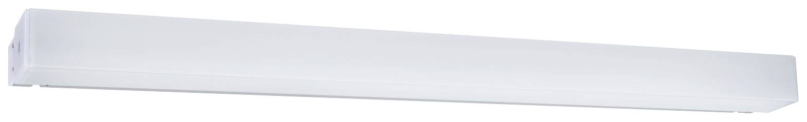 Fehér, téglalap alakú LED-lámpa egyszerű dizájnnal, alkalmas mennyezeti felszerelésre lakó- vagy irodai helyiségekben.