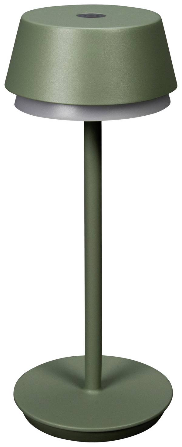 Konstsmide 7830-630 Lyon LED-es akkus asztali lámpa  2.5 W Melegfehér, RGB  Zöldes szürke
