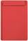 Piros műanyag irattartó tábla, látható feliratok vagy iratok nélkül.