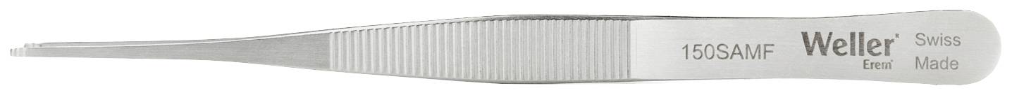 Weller márkájú, 150SAHP típusú ezüst csipesz rozsdamentes acélból, precíziós munkákhoz tervezve.