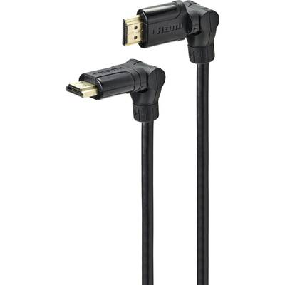 SpeaKa Professional HDMI Csatlakozókábel HDMI-A dugó, HDMI-A dugó 2.00 m Fekete SP-9510012 HDMI-re alkalmas HDMI kábel