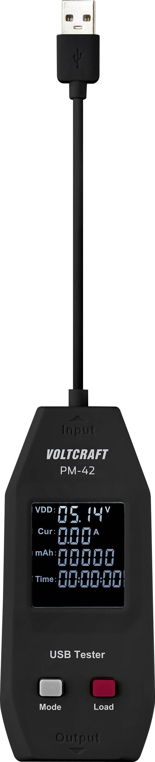 VOLTCRAFT PM-42USB A típusú teszter terheléscsatlakozással