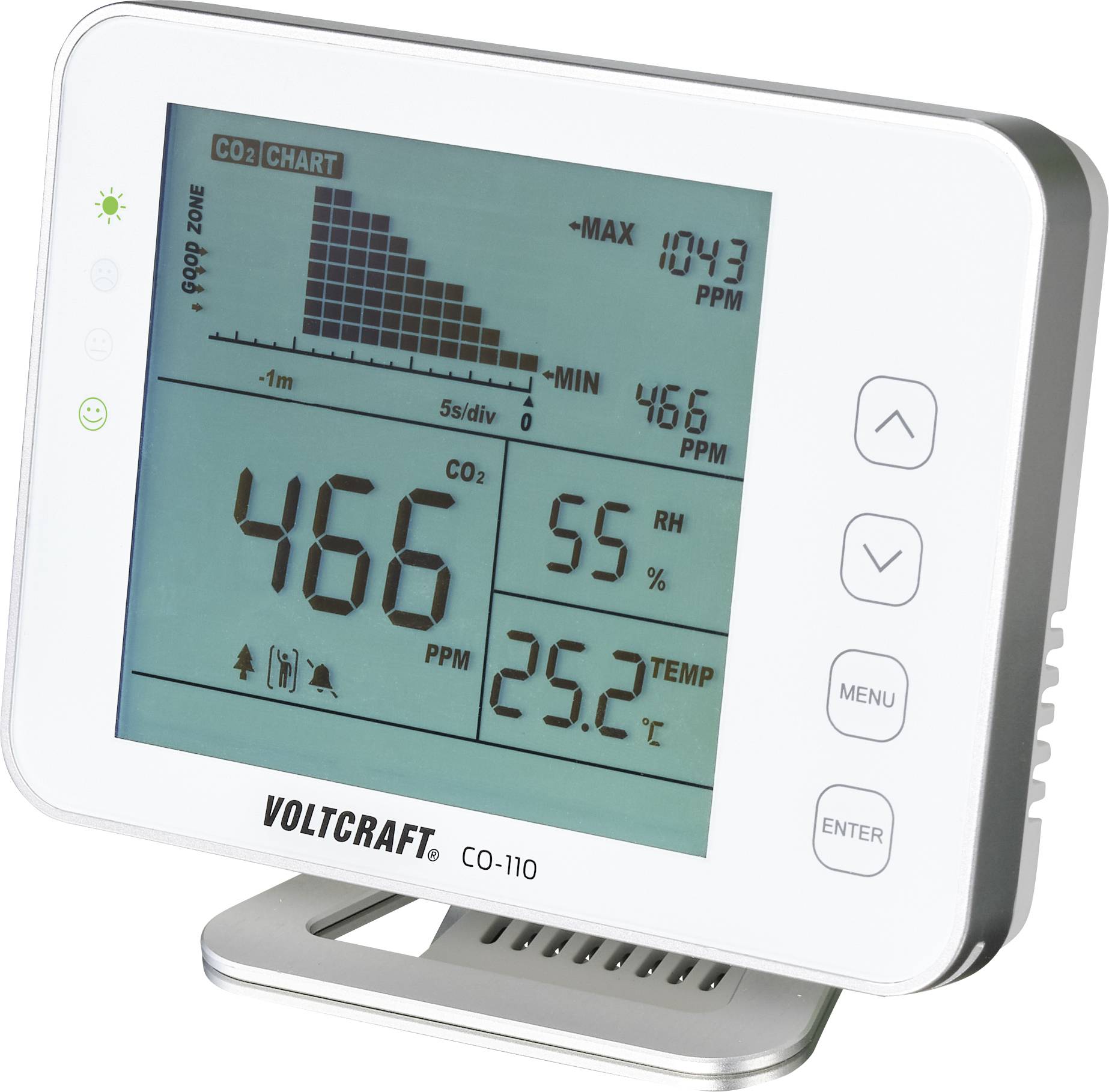 Szén-dioxid mérő adatgyűjtő funkcióval, Voltcraft CO-110