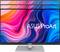 ASUS ProArt monitor élénk színörvényeket mutat a képernyőn, alkalmas kreatív és professzionális munkákhoz.